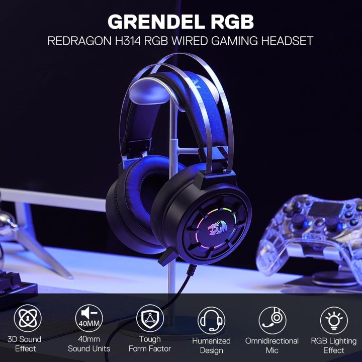 Redragon%20H314%20GRENDEL%20RGB%20USB%20Wired%20Gaming%20Headset%20with%2040mm%20Drivers%20and%20Lightweight%20Design,%20and%20Soft%20PU%20Leather%20Ear%20Cushions%20for%20Ultimate%20Comfort%20-%20Image%207