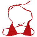 y Women Micro Thong Swimsuit Bikini Set Mini  Top Bathing Suit Cute Red. 