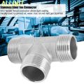 Allinit T Shaped Connector G1in Male Thread Stainless Steel Tee Adapter Hardware Pipe GP. 