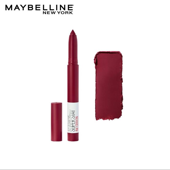 Maybelline Super Stay Ink Crayon Matte Longwear Lipstick, 8hrs long wear Matte Lipstick - 55 Make it Happen