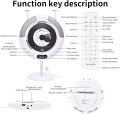 Stand & Wall Mounted CD Player, Bluetooth, FM Radio, USB, AUX, HiFi Stereo Speakers, Portable Music Player with Remote, Timer, Pull Switch, Ideal for Bedroom, Kitchen, Home Audio, With dust cover. 