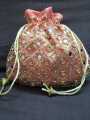 Fancy Pouch potli gol bridal purse :: Bridal satin pouch , Customized and handmade pouch. 