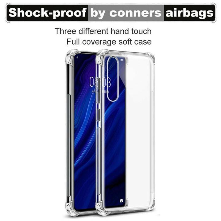 Huawei P30 Soft Silicone TPU Transparent Back Cover With Camera Protection