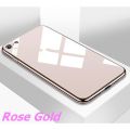 For iPhone 6 / 6S Luxury Hybrid Tempered Shine Back Glass Soft Silicone Bumper Cover Case. 