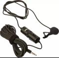 Boya BYM1 Omnidirectional Lavalier Condenser Microphone with 20ft Audio Cable Best Use for Youtubers and Interviewers(Black). 