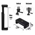 Universal Fixed Mobile Phone Clip Holder with 1/4” Screw Mount – Tripod, Selfie Stick & Ring Light Compatible Bracket. 