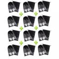 Pack of 12 - Travel Shoes Storage bag with clear window non-woven with PVC Bag. 