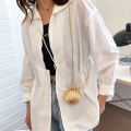 Metal Shell Bag Mini Lipstick Bag Pearl Chain Crossbody Bag Shoulder Bag Handbag Purse Waist Bag Women Makeup Jewelry Bag Eatop. 