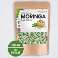 Organic Moringa Leaf Fine Powder | Moringa Capsules | Chia Seeds | Flex Seeds - 100g. 