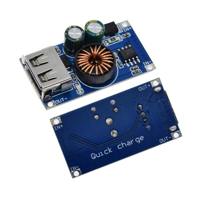 24W 5V 3.4A Fast Charging Board 12V, 24V to QC2.0 QC3.0 USB Step Down Module