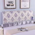 Elastic soft bag thickened bedside cover, cotton headboard dust cover, bedside backrest cover, 1.5 meters 1.8 solid wood bedside cover. 