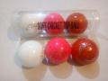Pack of 3 Synthetic Cricket Balls (Rubber Surface Practice Balls for Soft and Hard Bats) -. 