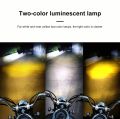 LED Work Lights for Motorcycles, Metal Body 12V 24V Dual Voltage Spotlight Driving Headlights, White and Yellow Fog Light Bars, Hard Wired Off-Road LED Auxiliary Lighting Kit for Motor Vehicles led light for Bike Car And Truck,. 
