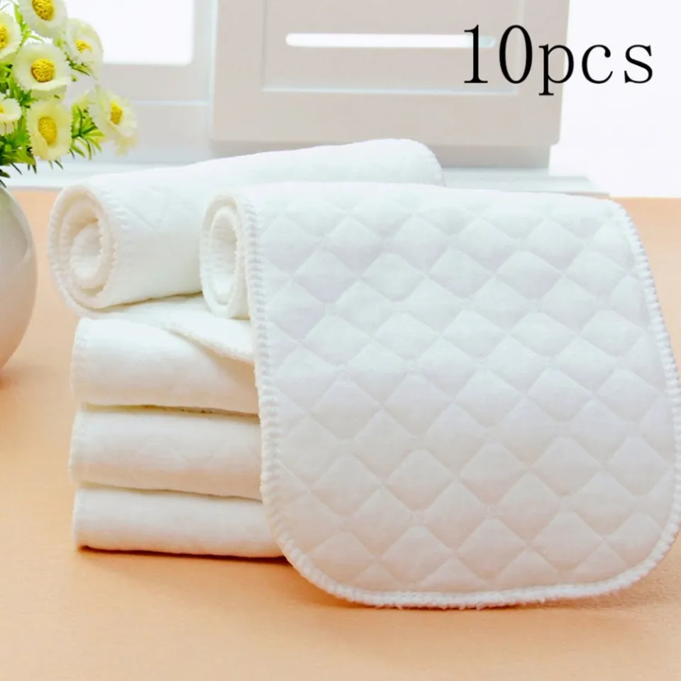 Yosoo 10pcs Soft&Breathable Baby Toddler Cotton Modern Cloth Diaper Nappy Liners Insert , Baby
