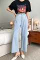 High Waist Wide Leg Fashion Denim Jeans for Women - Stylish and Comfortable. 