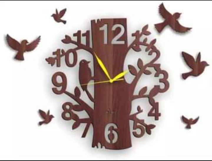 3d%20BirdsWooden%20Tree%20Wall%20Clock%20Tree%20Branches%20&%20Modern%20Bird%20Design%20Wooden%20Wall%20Clock%20-%20Image%202