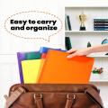 2 6 3 & And Office Folder Colored - Pack File School Colorful Fasteners Colors With Folders Plastic. 