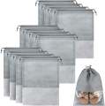 Pack of 12 - Travel Shoes Storage bag with clear window non-woven with PVC Bag. 