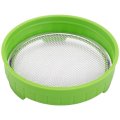 4 Pack Plastic Sprout Lids with Stainless Steel Screen for Mason Jars. 