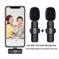 tiktok influencer starter pack - K9 Dual Wireless Collar Mic_iPhone/Android & Type C Supported Wireless Lavalier Microphone,Plug Play Auto-Sync Cordless Lapel Mic for Live Stream,Vloggers,Interview. 