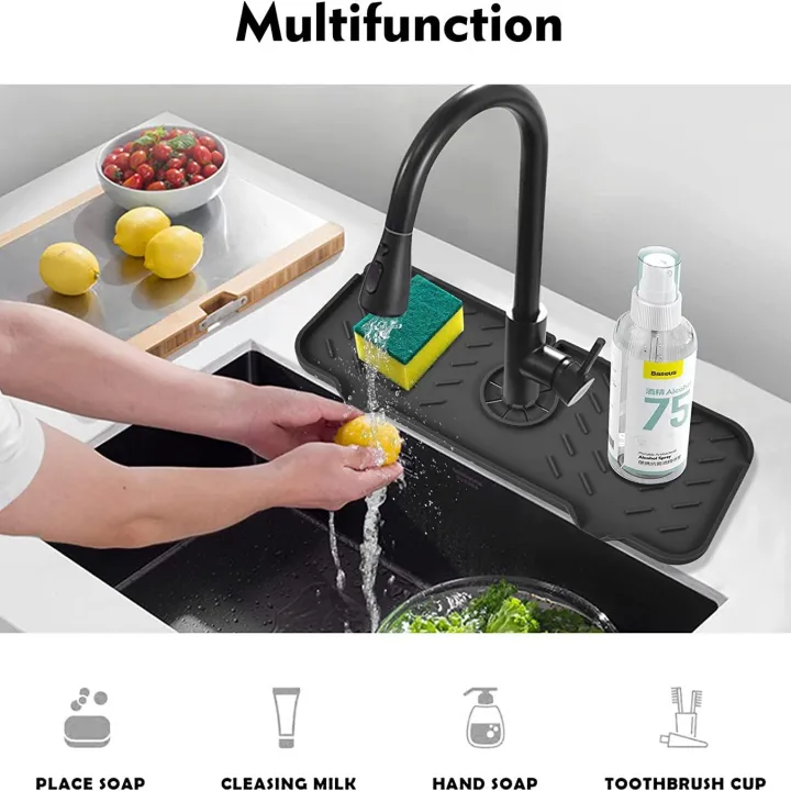 Silicone%20Faucet%20Mat%20For%20Kitchen%20Bathroom,%20Sink%20Draining%20Pad%20Keep%20Drying%20Kitchen%20Accessories%20(Black%20(14.6"%20X%205.5")%20-%20Image%202