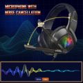 Onikuma K19 Rgb Wired Stereo Gaming Headset True Noise Cancellation, Usb + 3.5mm Audio Plug For Ps4/pc/xbox One Controller/laptop, Black. 