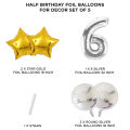 Half Birthday Foil Balloon Collection Set For Decoration Halfway Mark, 1/2 Month Birth Day Parties Decor Supplies Balloons Set Milestone Baloon Decorate Your Room Walls, Half Way to One Decorations Celebration 6 Months Children, Boys & Girls : Ak39hf9g. 