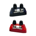 Heavy-Duty Two-Stud Battery Post Terminal Kit Double Stud Terminal M10 Bus Power Terminal Ground Terminal Block Power Distribution Cover. 