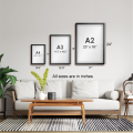 Set of 2 Boho Abstract Wall Art Frames A4 A3 Plastic Frame for Home Decor. 