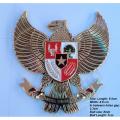 Eagle Big Logo With Star For Front Grill Golden Red White Style 1 piece Logo Metal Emblem Metal Body Monogram For Car Motorcycle Decorative Metal Marka Universal Fit Metal Logo. 