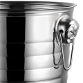 OUMERY Stainless Steel Ice Punch Bucket Wine Beer Cooler Champagne Cooler Portable Bar Club Ice Bucket Container 3L. 