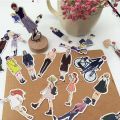 Cute Girls Stickers Waterproof Diary Notebook Scrapbooking Decoration Paper Stationery DIY Sticker School Supply. 