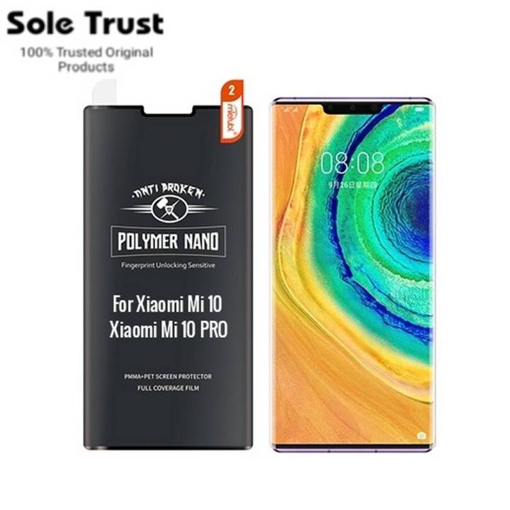For Xiaomi Mi 10 / Xiaomi Mi 10 Pro Original Polymer Nano bending curved edge ceramic screen protector Film