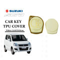 Suzuki Alto / Wagon R / CULTUS Remote key  TPU cover White-Gold  1piece. 
