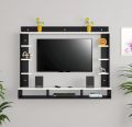 Wall Mount Engineered Wood TV Entertainment Unit/Tv Rack Set to Box Stand with Wall Shelves for Living Room Flowery Wenge Finish (Ideal for up to 32"). 