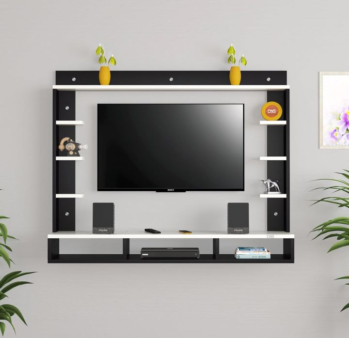 Wall%20Mount%20Engineered%20Wood%20TV%20Entertainment%20Unit/Tv%20Rack%20Set%20to%20Box%20Stand%20with%20Wall%20Shelves%20for%20Living%20Room%20Flowery%20Wenge%20Finish%20(Ideal%20for%20up%20to%2032")%20-%20Image%202