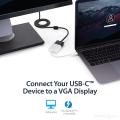 HAMLET CABLE AND VIDEO ADAPTER 0.13M USB C VGA for Mac-Book Pro 2018-17, i_Pad /Air 2018 WHITE. 