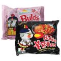 Samyang 2 Pieces (Black+Pink) Black Hot Chicken Flavor Ramen + Pink Carbonara Cheesy Korean Noodles 270 gm Instant Noodles Noodles Imported Noodles. 