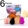 Pack of 6 Makeup Puff Sponges – Soft Beauty Blender Set for Foundation, Powder & Facial Blending  | Cosmetic Sponges in Random Colors & Shapes. 