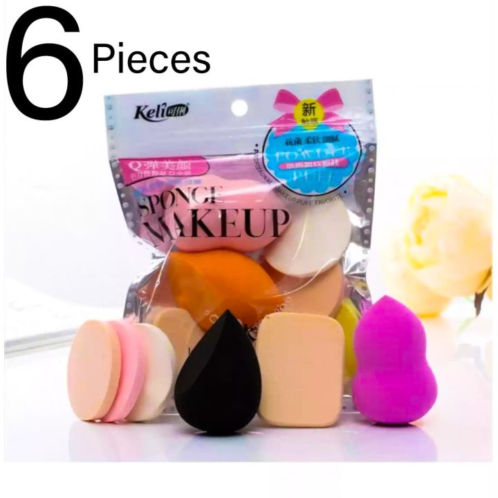 Pack%20of%206%20Makeup%20Puff%20Sponges%20%E2%80%93%20Soft%20Beauty%20Blender%20Set%20for%20Foundation,%20Powder%20&%20Facial%20Blending%20%20%7C%20Cosmetic%20Sponges%20in%20Random%20Colors%20&%20Shapes%20-%20Image%202