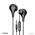 Sigma Stereo Earphones S15 – Hi-Definition Stereo In-Ear Headphones with Inline Remote Control, Premium Stereo Headset, Powerful Bass, Clear Sound, Comfortable fit and Microphone in Black/White. 