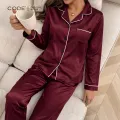 Code Plain Silk Night Dress For Girls - Silk Night Suit For Women Girls - Silk Sleepwear For Women - Silk Night Wear For Women - Pjs For Women. 