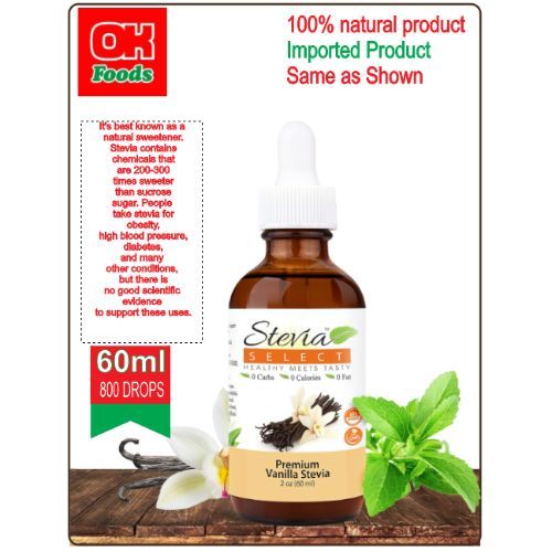 Stevia Select Vanilla Stevia Drops - Liquid Zero Calorie Sweetener - All Natural Liquid Stevia Extract Sweetener Liquid - Stevia Liquid Drops Sweetener - Keto Sweetener & Sugar Alternative 2 Oz