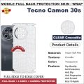 TECNO CAMON 30S FULL BACK 360 premium Protection Skin Wrap full cover Premium Quality. 