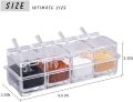 CRYSTAL seasoning Acrylic SPICE BOX 4 Boxes with Crystal Spoon. 