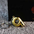 Electric Mini Turbo Turbocharger Keychain Spinning Turbine Key Chain Pendants Imitative Sound LED Car Theme Key Accessories. 