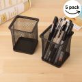 Pen basket pencil Holder Desk Metal Mesh Square  Pen Box Black Mesh Metal Steel Pen stand, Stationary Basket, Pen Holder, Pencil Holder for Girls, School, Office, Study Table, Desk, Stationary Organizer, Pen Box Pencil Box, Table Organizer, Desel. 