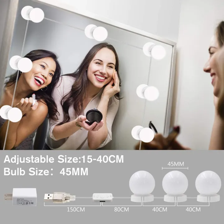 New%2010%20Pcs%20Vanity%20Lights%20Kit%20Hollywood%20Style%20Makeup%20Mirror%20LED%20Bulbs%20High%20Quality%20Product%20-%20Image%204