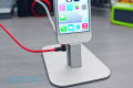 Twelve South HiRise Adjustable Desktop Stand for iPhone 5 – iPhone 14, iPad Mini & Accessories – Silver. 