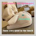 【Happier】 Kawaii Cinnamoroll Ears Moving Cartoon Cotton Slippers Warm Up Thick Women Bag Heel Shoes Girl Going Out Dorm Winter Couple Gift. 